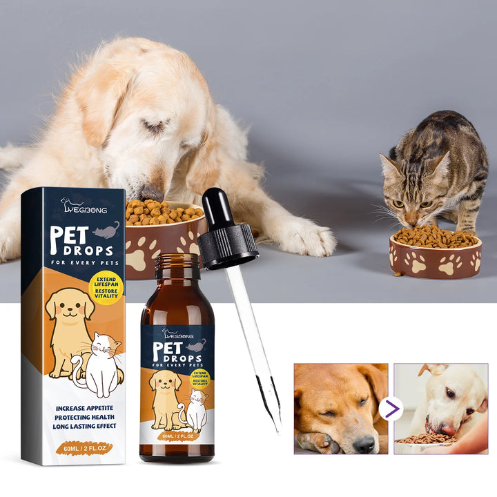 Pet Appetite Improvement Care Drops, Enhances Pet Vitality and Supplements Nutrition for Pet Health Care