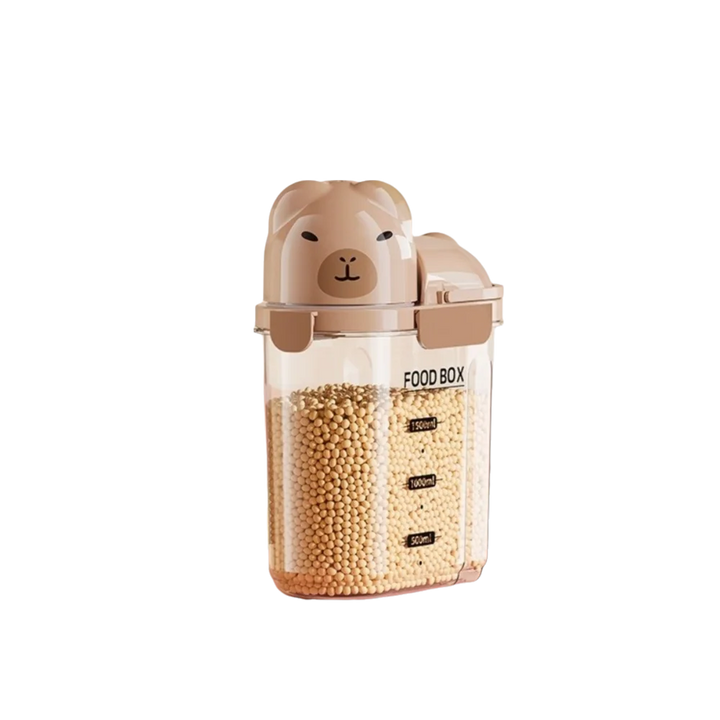 Large Capacity Dog Food Storage Box Transparent Leak Proof Airtight Storage Jars with Scale Moisture-proof