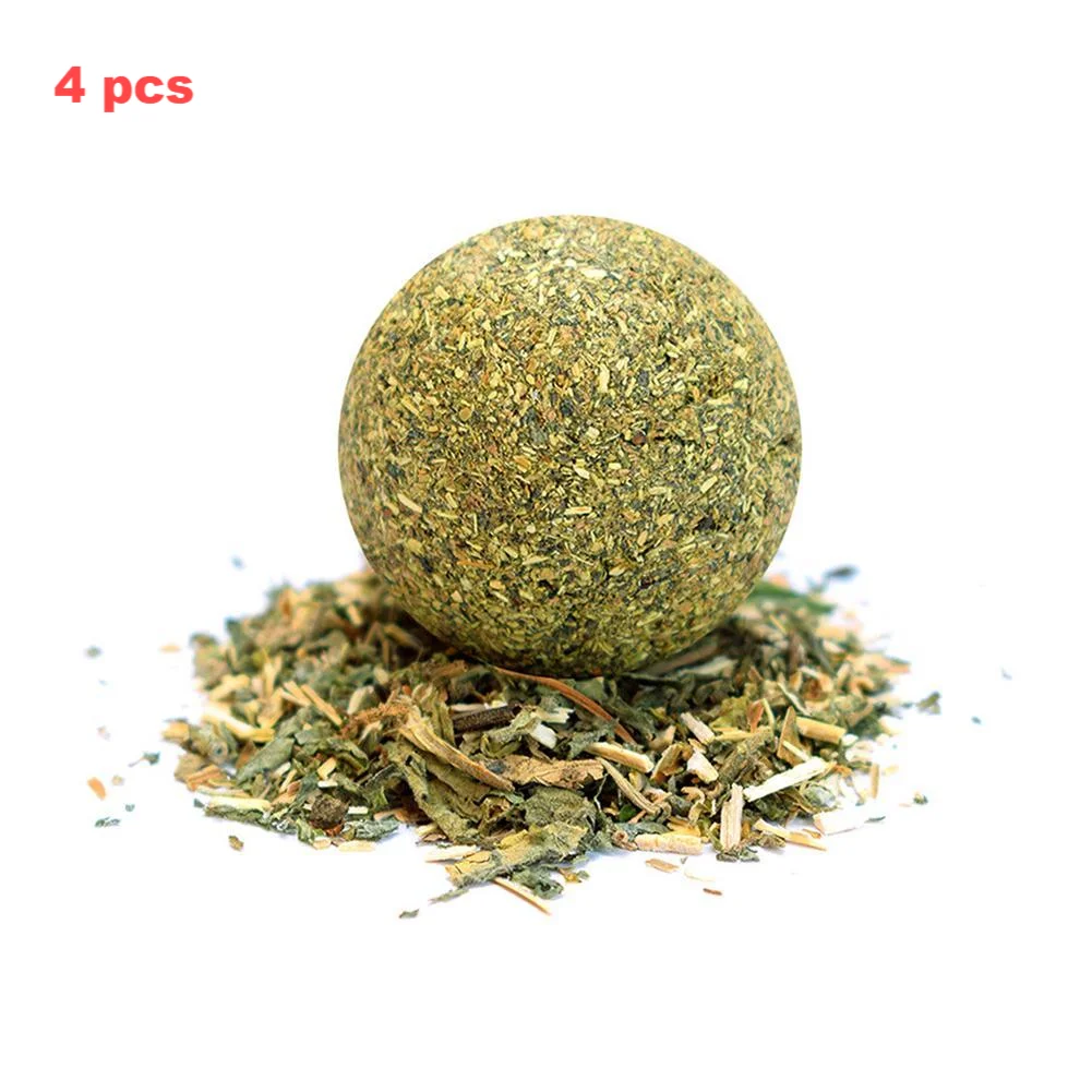 1~5PCS Natural Catnip Cat Wall Stick-on Ball Toys Treats Healthy Natural Removes Hair Balls To Promote Digestion Cat Grass Snack