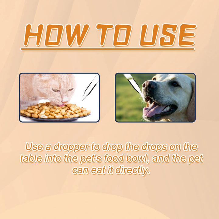 Pet Appetite Improvement Care Drops, Enhances Pet Vitality and Supplements Nutrition for Pet Health Care