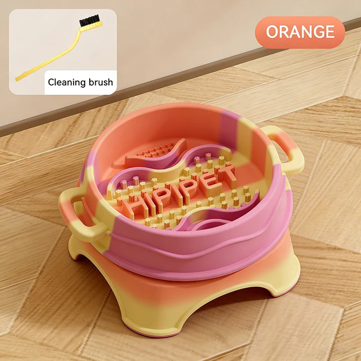 Innovative Silicone Slow Feeder Bowl with Handle for Small Dogs – Anti-Choke Non-Slip Slow Feeding Mat To Promote Healthy Eating