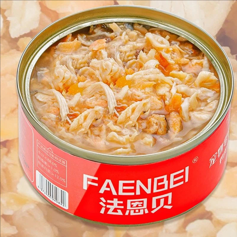 200g Canned cat white meat snack can cat snacks cat staple food young cat fat tuna cod salmon chicken cat wet food pet supplies