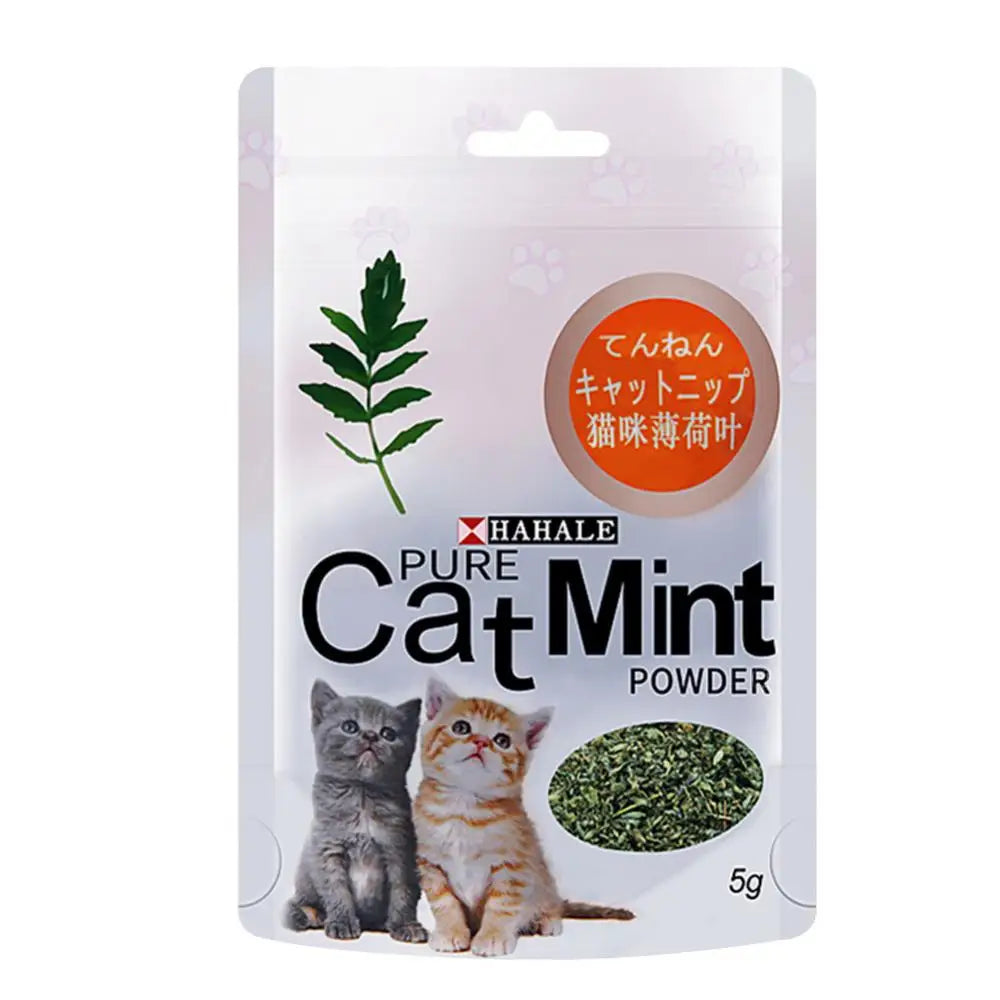 5g/Pack Cat Mint Powder Natural Catnip Pet Kitten Mouth Cleaning Flavor Treats
