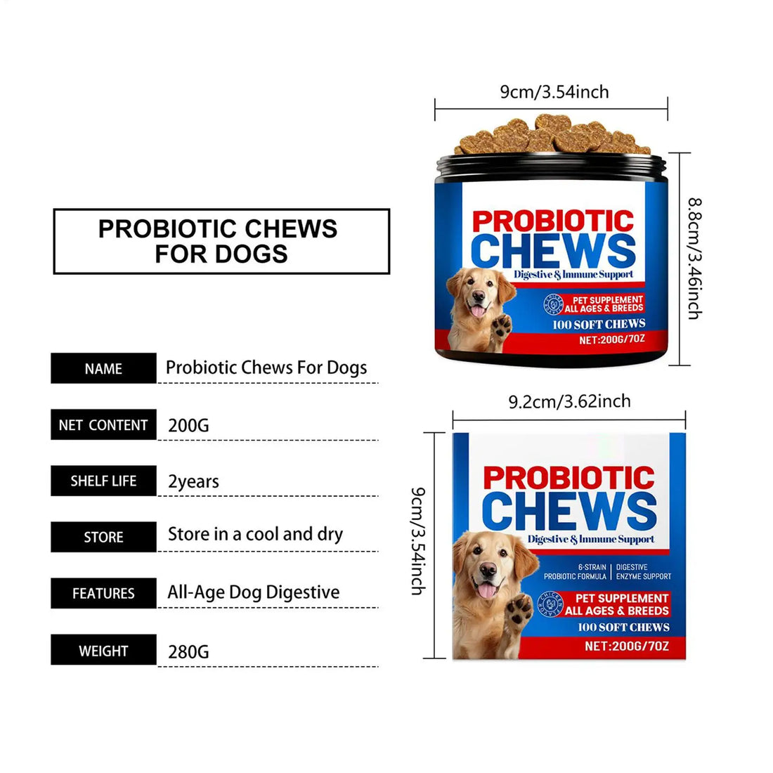 Dog Gut Health Supplement 200g Skin Care Natural Small Dog Itchy Skin Relief Tablets For After Meal Seasonal Changes Food