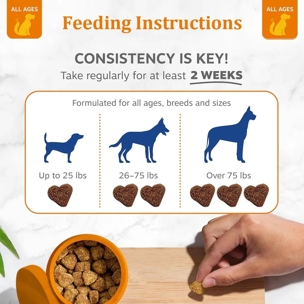 Dog Multivitamin, Chewable Dog Vitamins and Supplements for Hip & Joints, Skin & Coat, Omega 3 Fish Oil for Dogs- Senior & Puppy