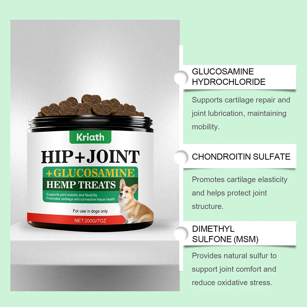 Dog Joint Supplement Soft Chews For Senior Dogs Relieves Joint Pain Supports Strong Hips Health Joints For All Dogs Joyful Runs