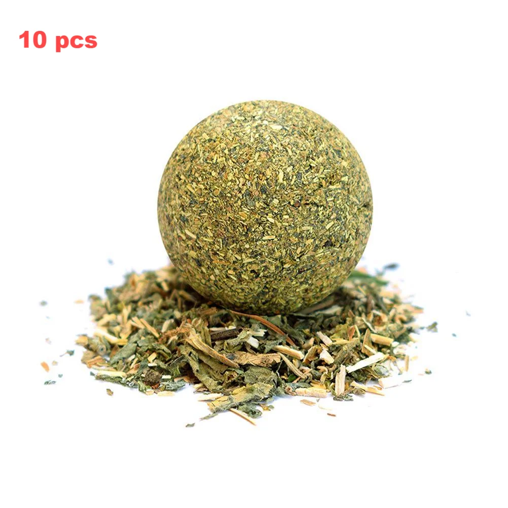 1~5PCS Natural Catnip Cat Wall Stick-on Ball Toys Treats Healthy Natural Removes Hair Balls To Promote Digestion Cat Grass Snack
