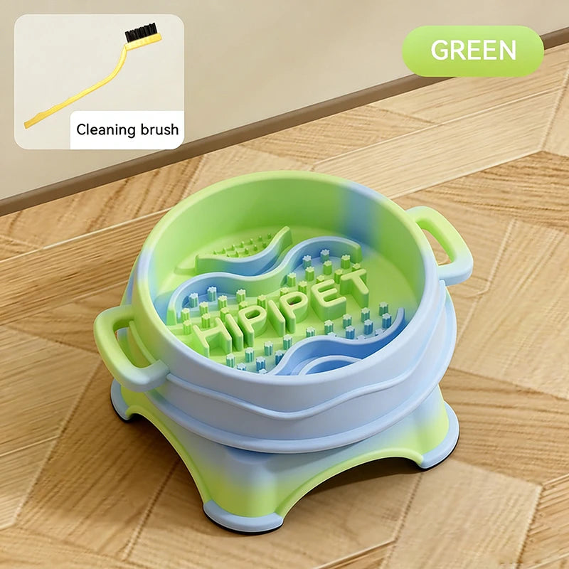 Innovative Silicone Slow Feeder Bowl with Handle for Small Dogs – Anti-Choke Non-Slip Slow Feeding Mat To Promote Healthy Eating
